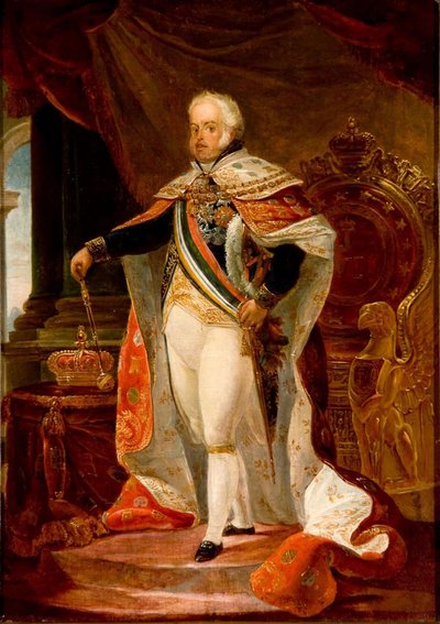 Porträt von Johann VI. von Portugal von Jean Baptiste Debret